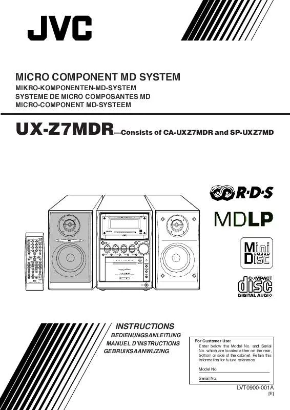 Mode d'emploi JVC UX-Z7MDR