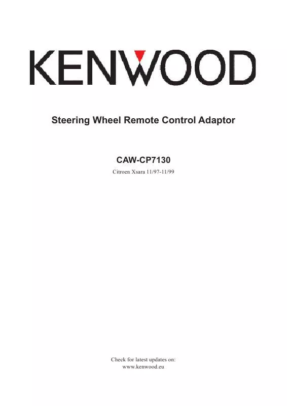 Mode d'emploi KENWOOD CAW-CP7130