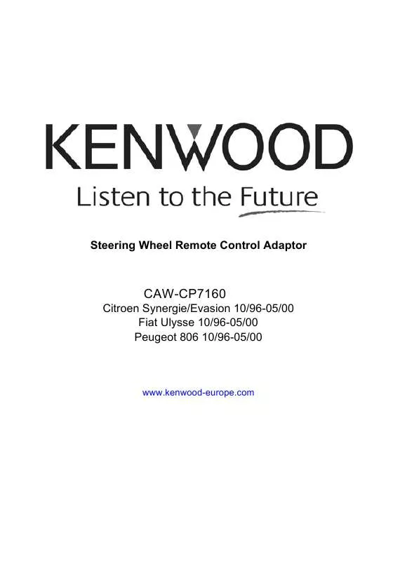 Mode d'emploi KENWOOD CAW-CP7160