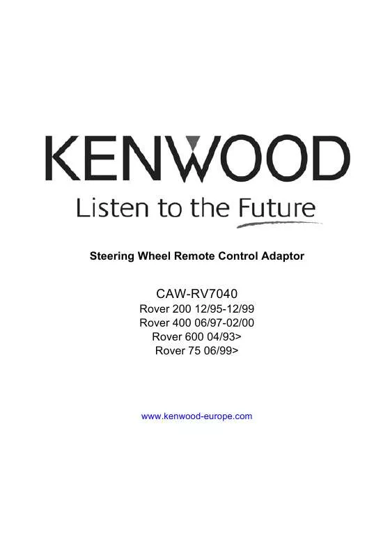 Mode d'emploi KENWOOD CAW-RV7040