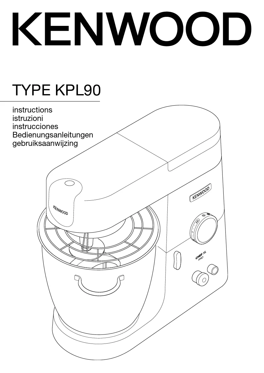 Mode d'emploi KENWOOD CHEF XL KPL9000S