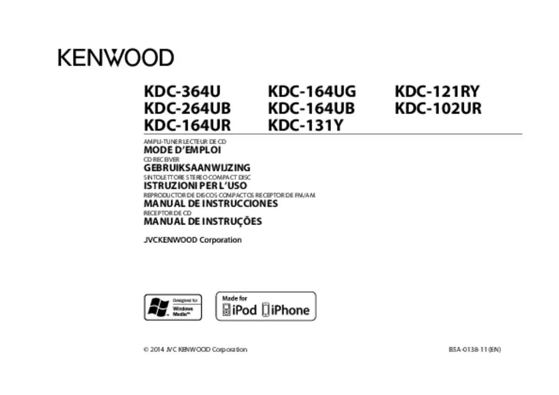 Mode d'emploi KENWOOD KDC-364U