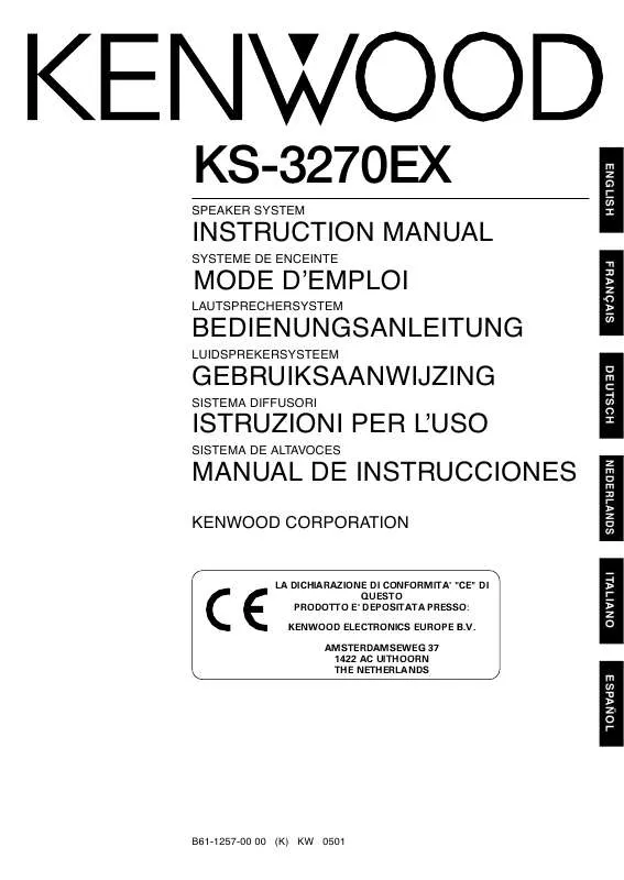Mode d'emploi KENWOOD KS-3270EX