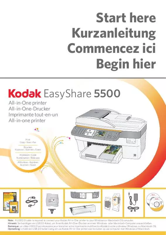 Mode d'emploi KODAK EASYSHARE 5500 ALL IN PRINTER