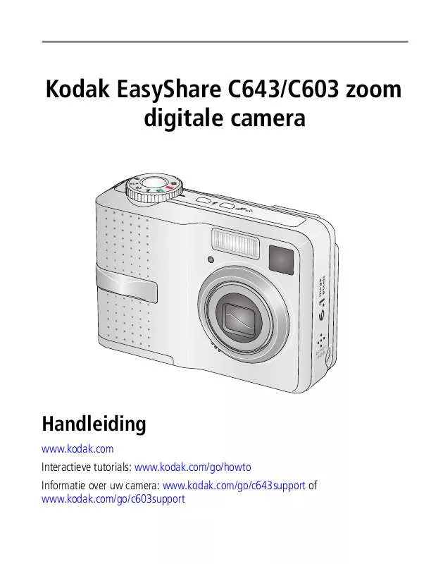 Mode d'emploi KODAK EASYSHARE C603