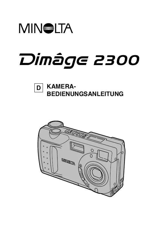 Mode d'emploi KONICA MINOLTA DIMAGE 2300 HARDWARE