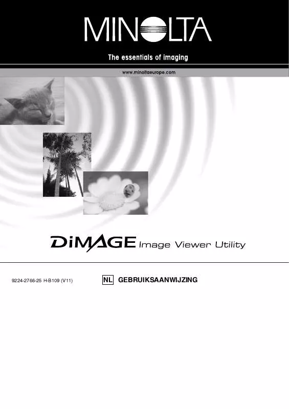 Mode d'emploi KONICA MINOLTA DIMAGE IMAGE VIEWER UTILITY 1.1 FOR DIMAGE 7&5