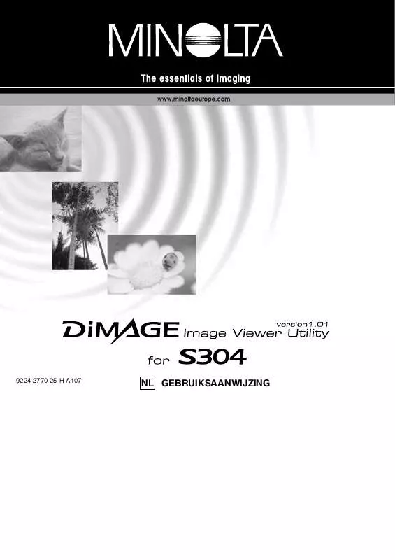 Mode d'emploi KONICA MINOLTA DIMAGE IMAGE VIEWER UTILITY FOR DIMAGE S304