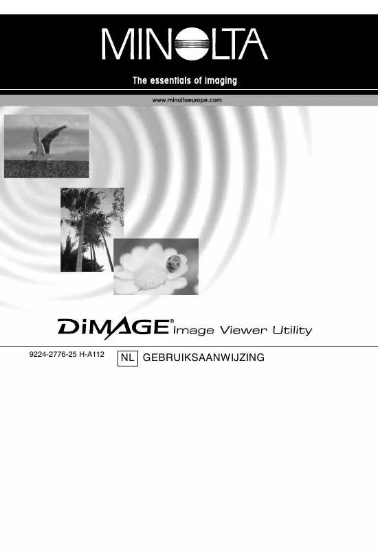 Mode d'emploi KONICA MINOLTA DIMAGE IMAGE VIEWER UTILITY FOR DIMAGE X