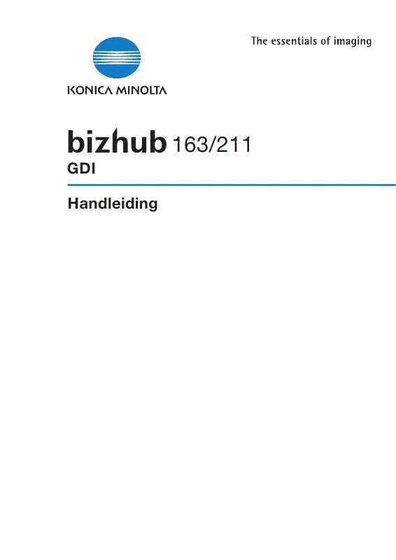 Mode d'emploi KONICA BIZHUB 211 GDI