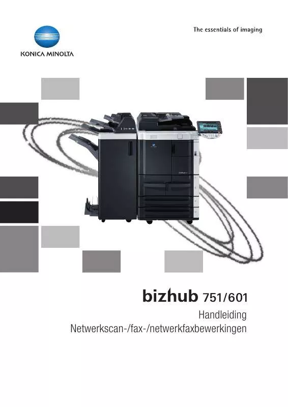 Mode d'emploi KONICA BIZHUB 751