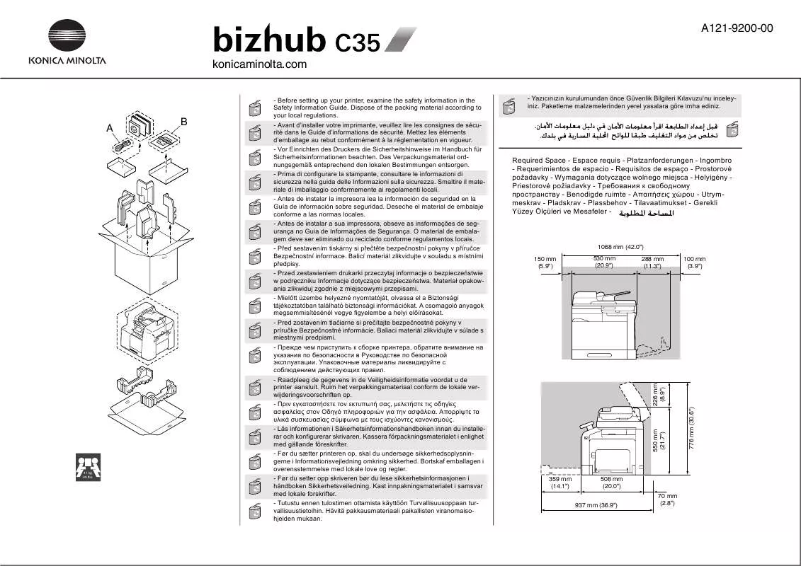 Mode d'emploi KONICA BIZHUB C35