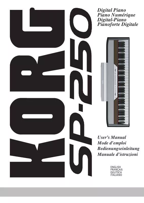 Mode d'emploi KORG SP250