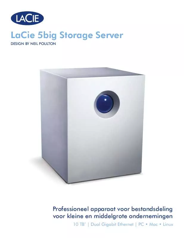 Mode d'emploi LACIE 5BIG STORAGE SERVER