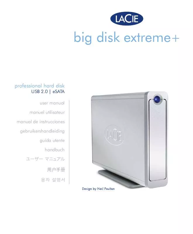 Mode d'emploi LACIE BIG DISK EXTREME DUAL