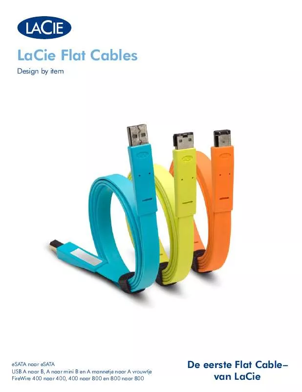 Mode d'emploi LACIE FLAT CABLES