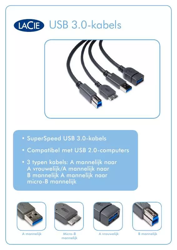 Mode d'emploi LACIE USB 3.0 CABLE