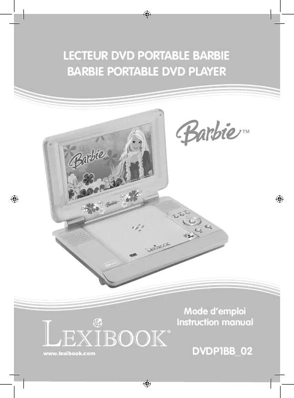 Mode d'emploi LEXIBOOK BARBIE PORTABLE DVD PLAYER