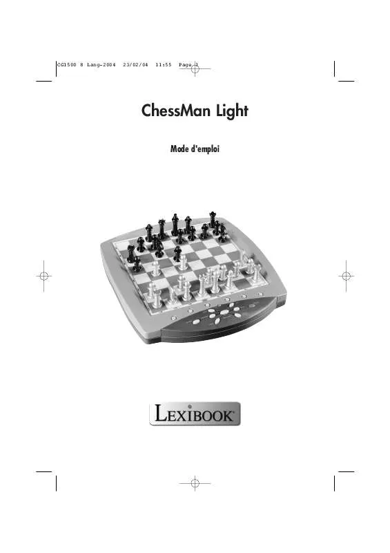 Mode d'emploi LEXIBOOK CHESSMAN LIGHT