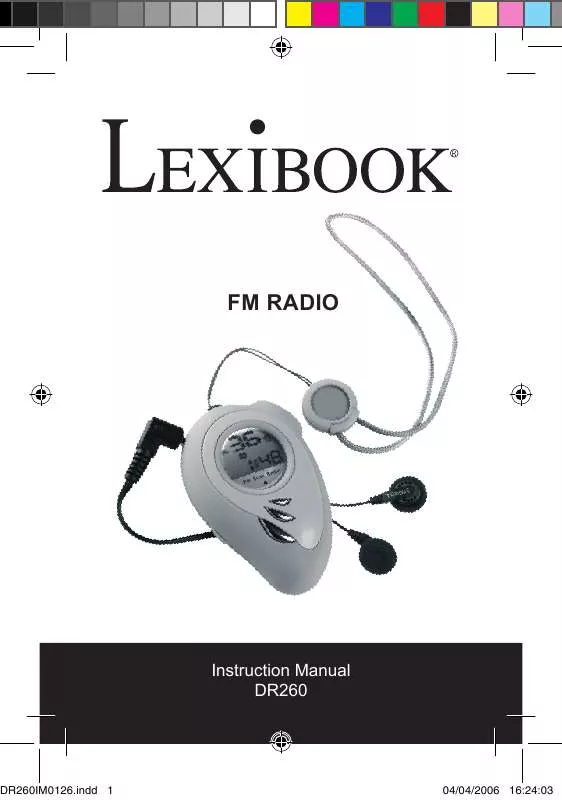 Mode d'emploi LEXIBOOK FM RADIO
