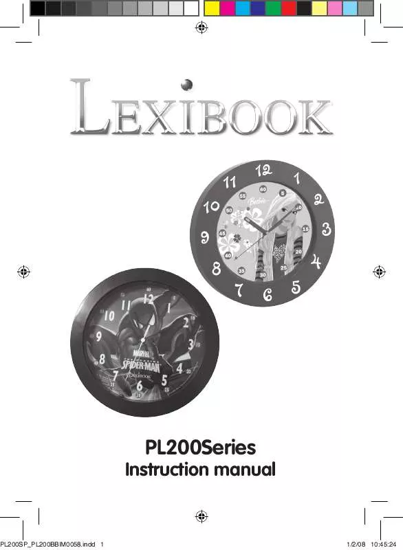 Mode d'emploi LEXIBOOK PL200