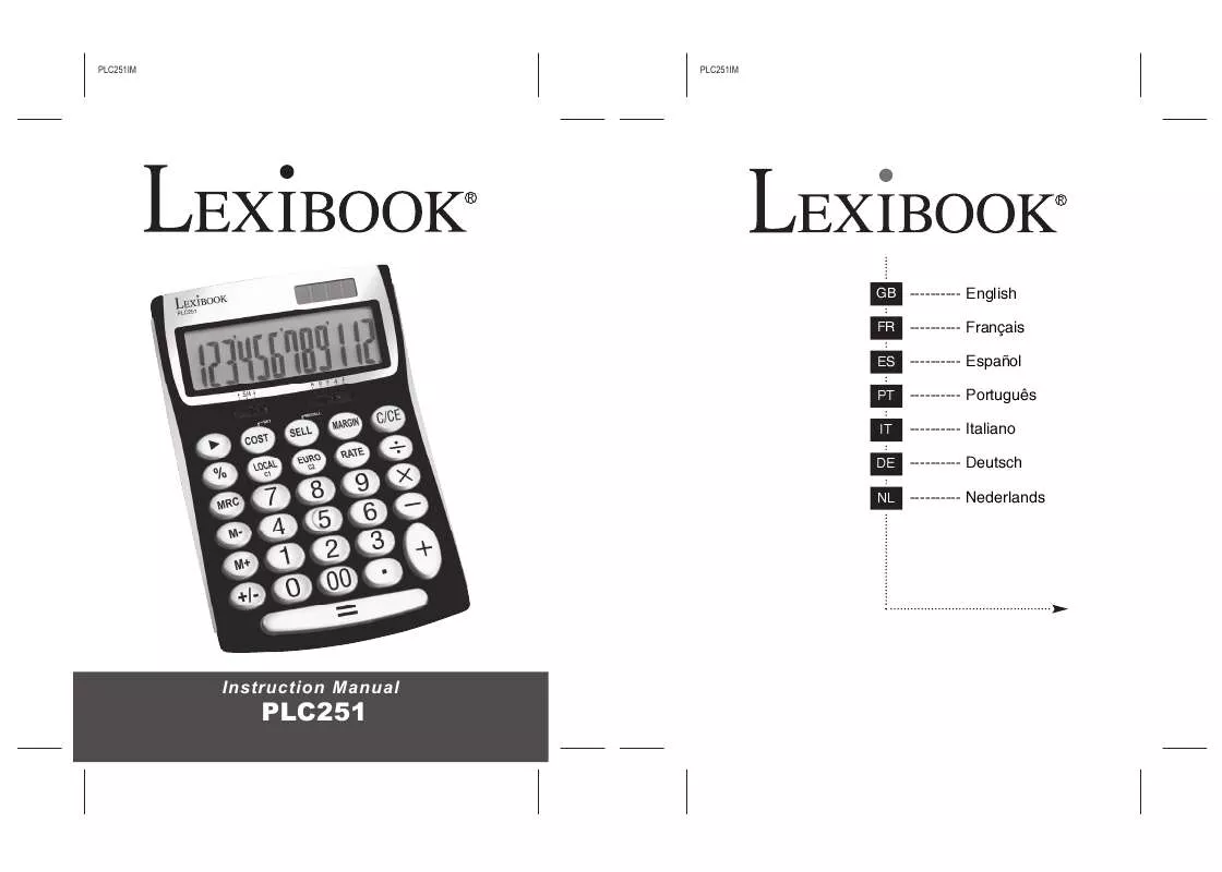 Mode d'emploi LEXIBOOK PLC251