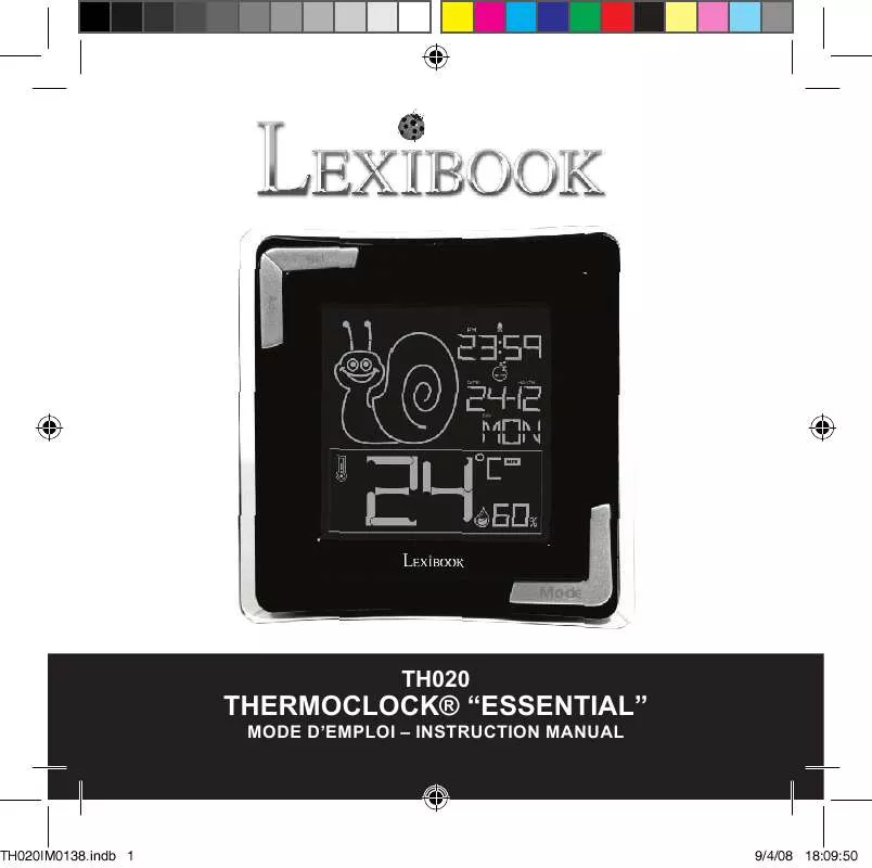 Mode d'emploi LEXIBOOK TH020
