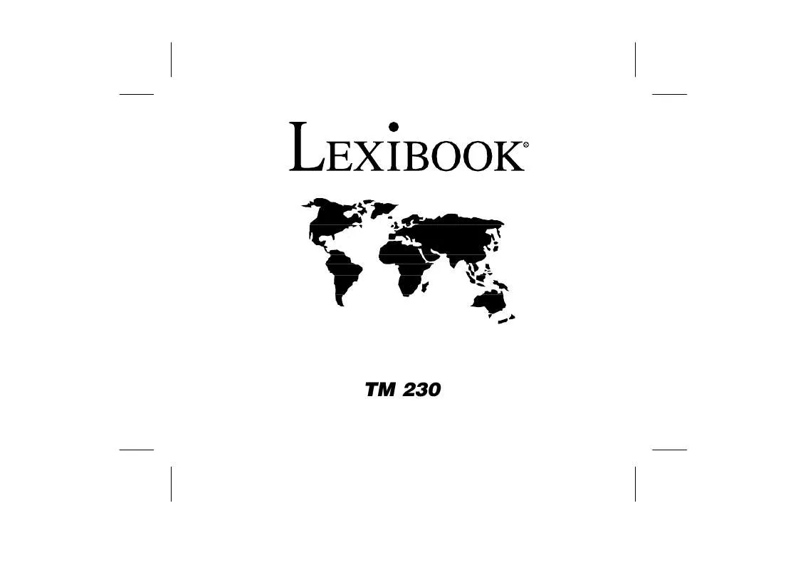 Mode d'emploi LEXIBOOK TM230