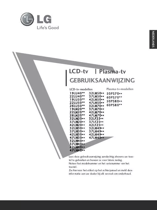 Mode d'emploi LG 32LH4000-ZA.BEUVLJG