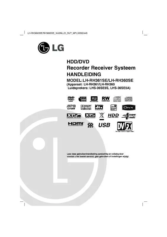 Mode d'emploi LG LH-RH360SE