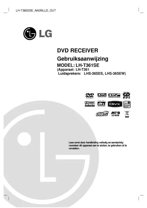 Mode d'emploi LG LH-T361SE