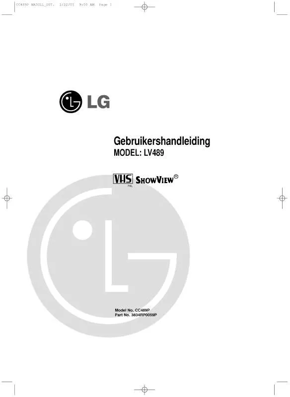 Mode d'emploi LG LV489