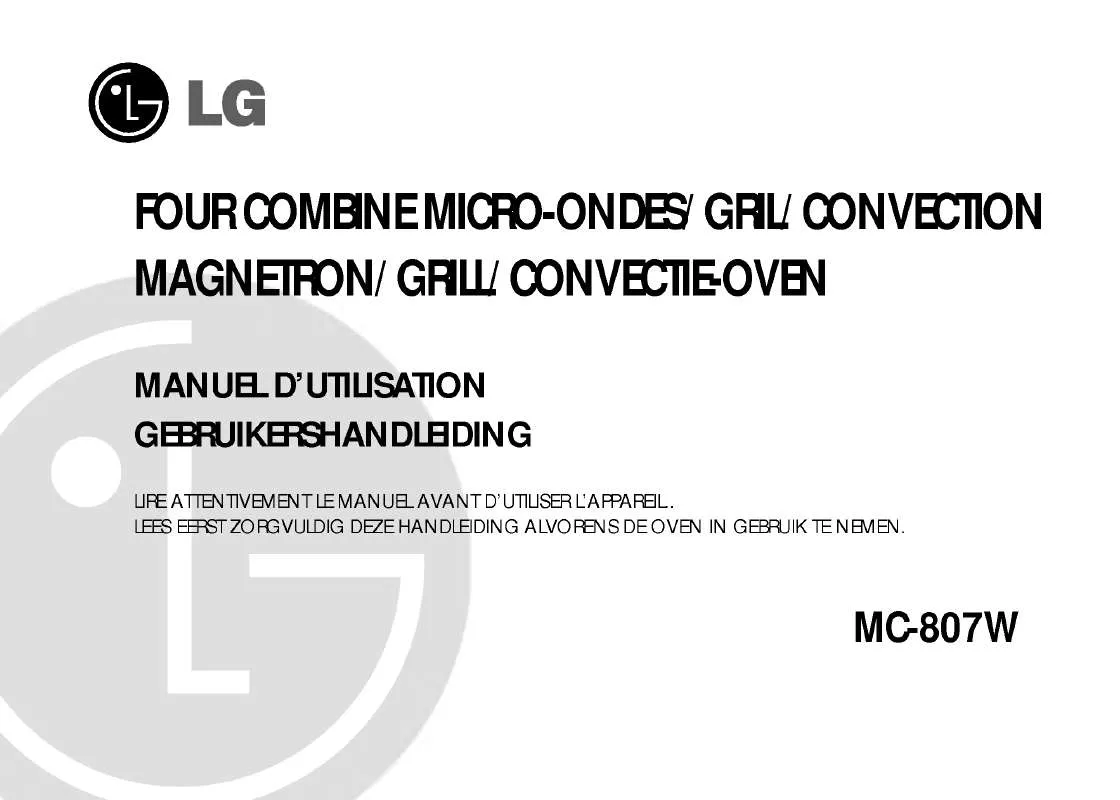 Mode d'emploi LG MC-807W