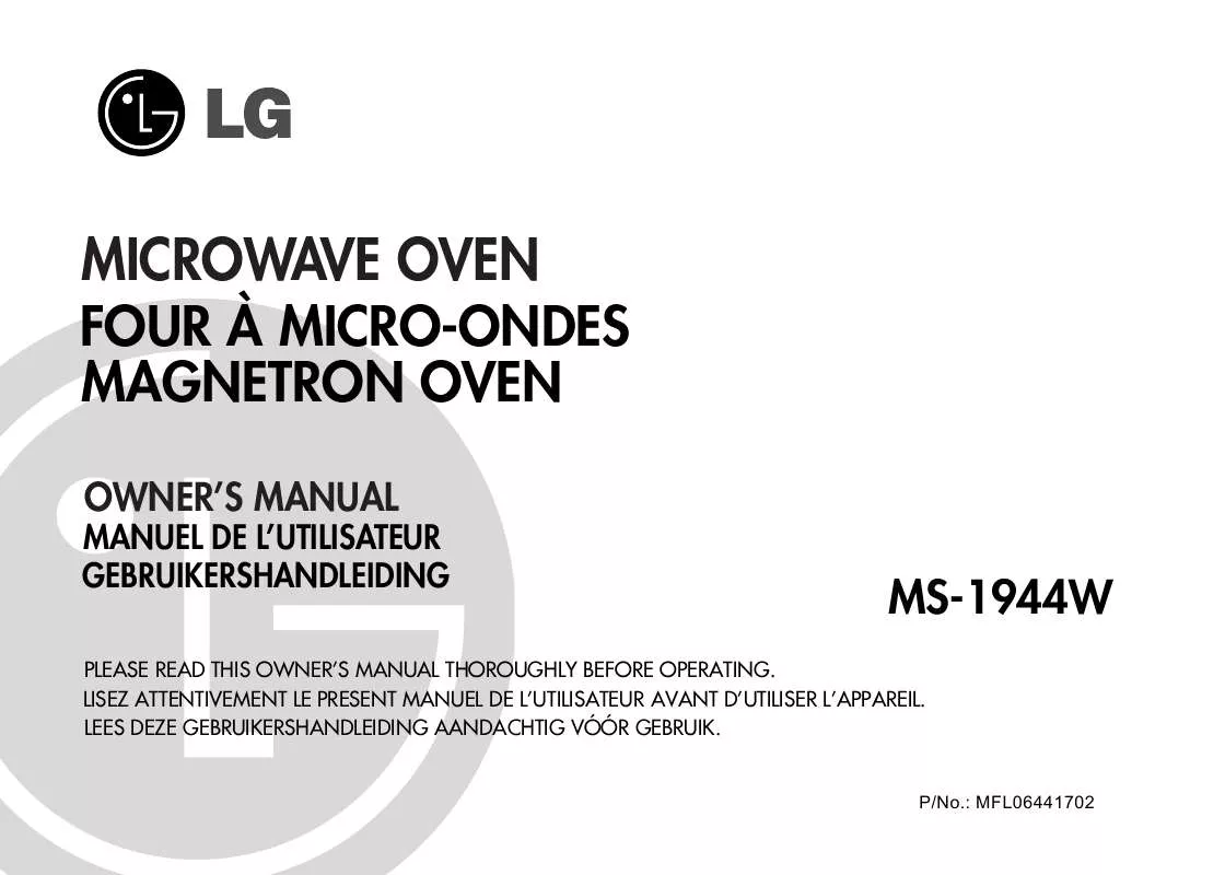 Mode d'emploi LG MS-1944W