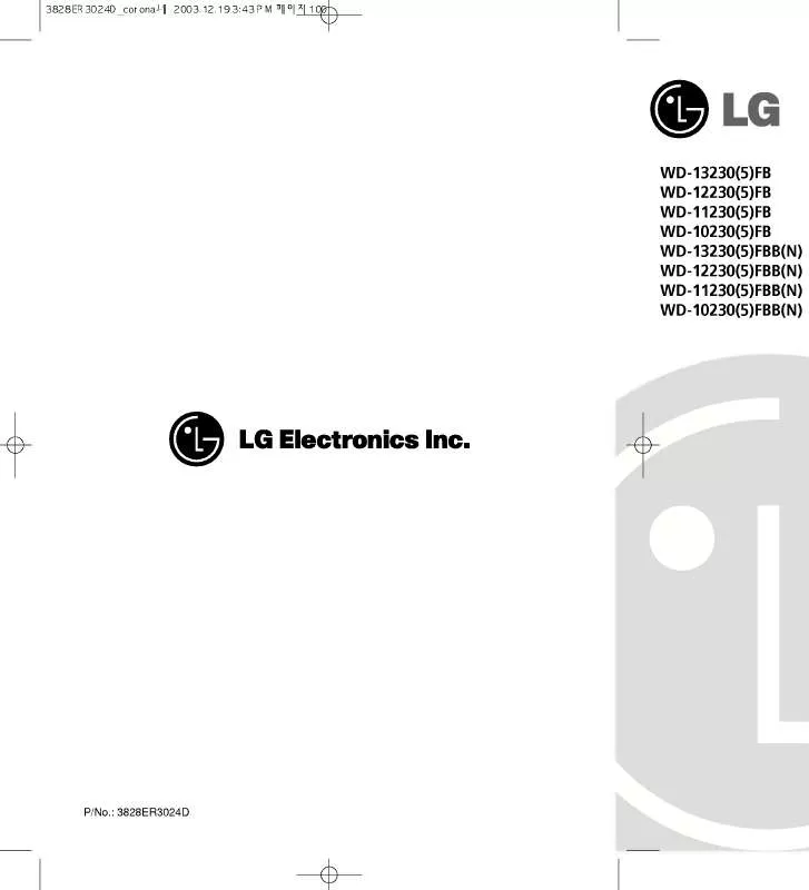 Mode d'emploi LG WD-11230FB