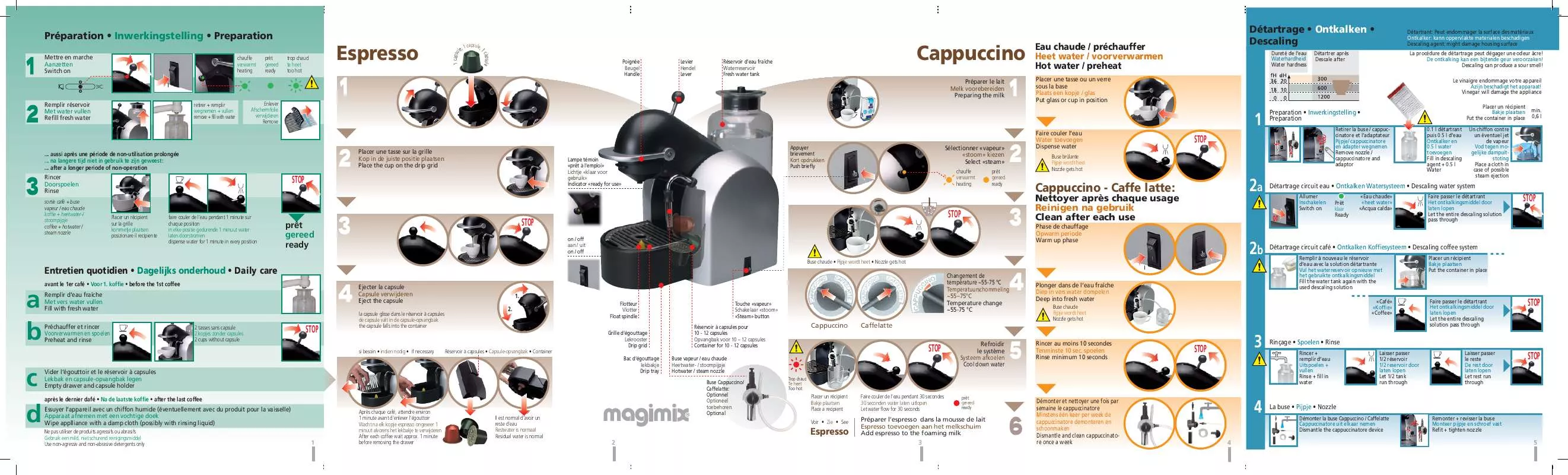 Mode d'emploi MAGIMIX NESPRESSO M 200 C