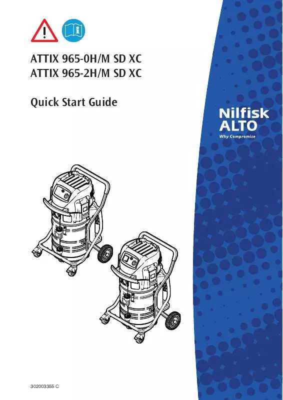 Mode d'emploi NILFISK ATTIX 965-2H/M SD XC