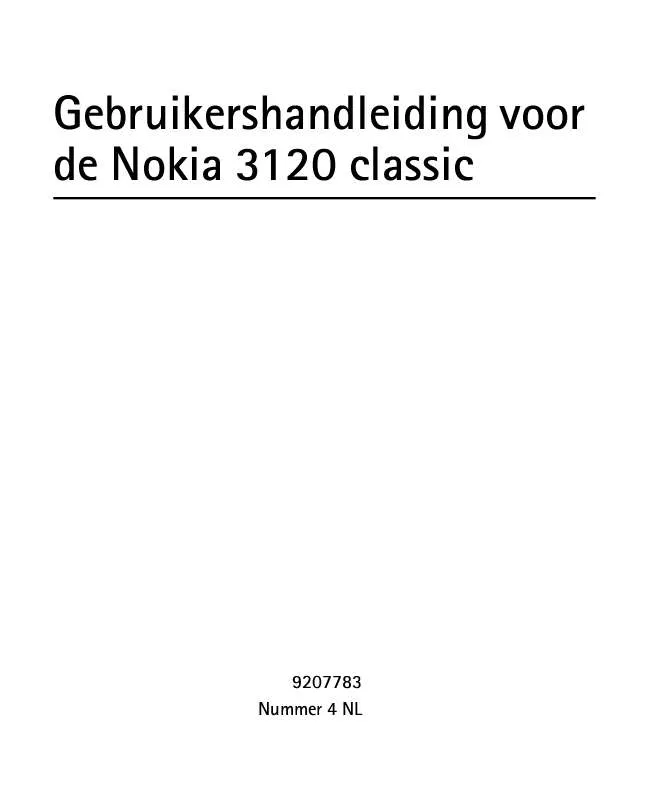 Mode d'emploi NOKIA 3120 CLASSIC