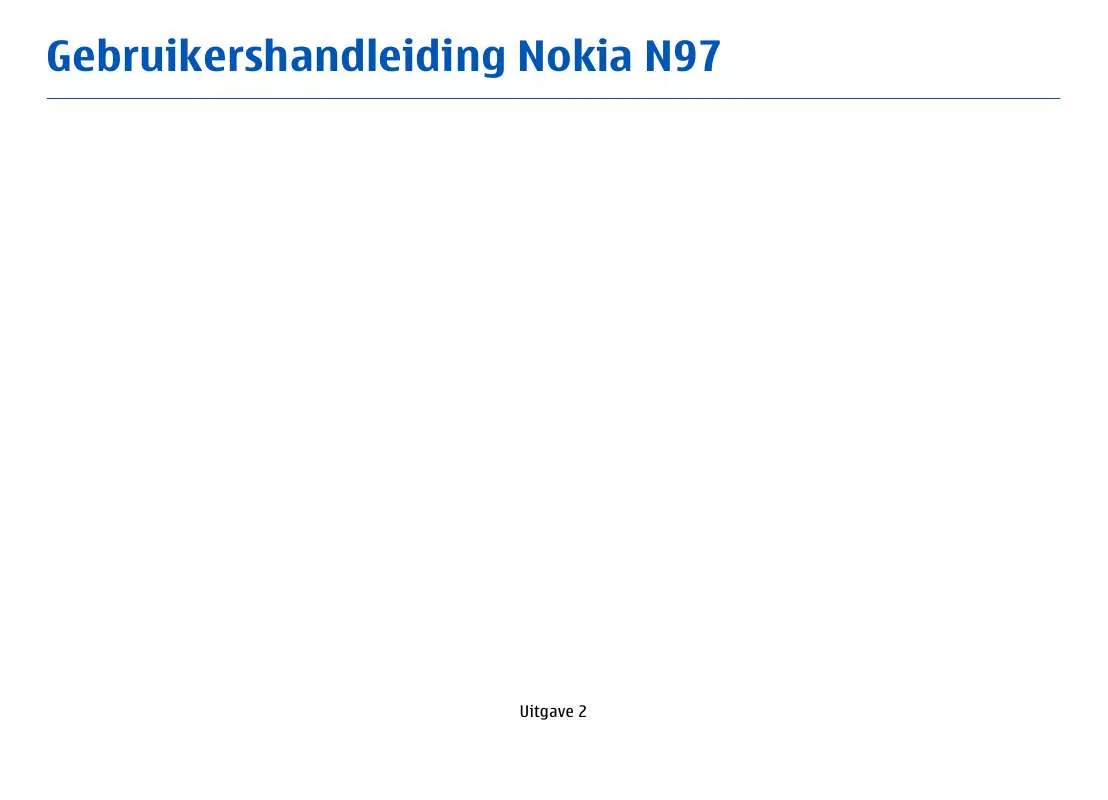 Mode d'emploi NOKIA N97