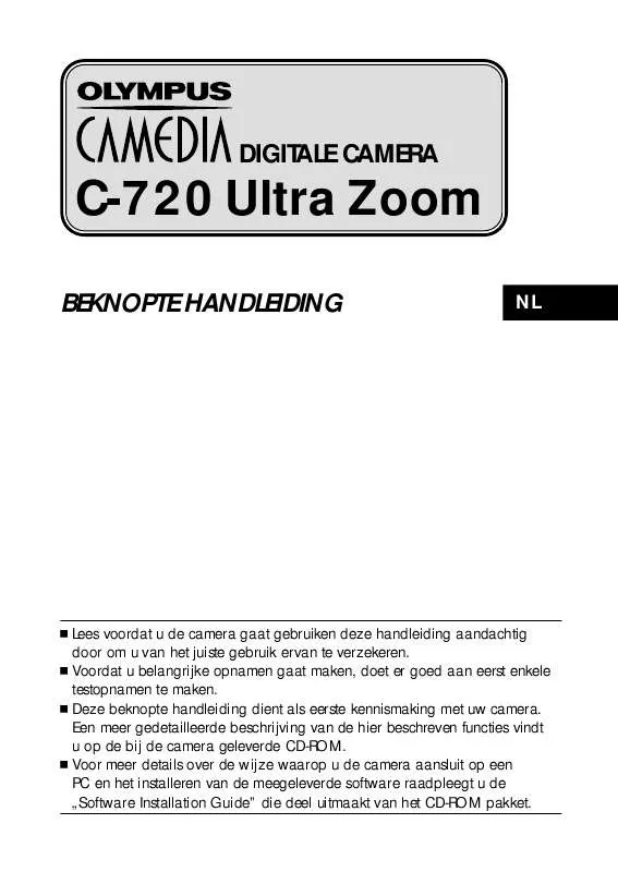 Mode d'emploi OLYMPUS C-720 ULTRA ZOOM