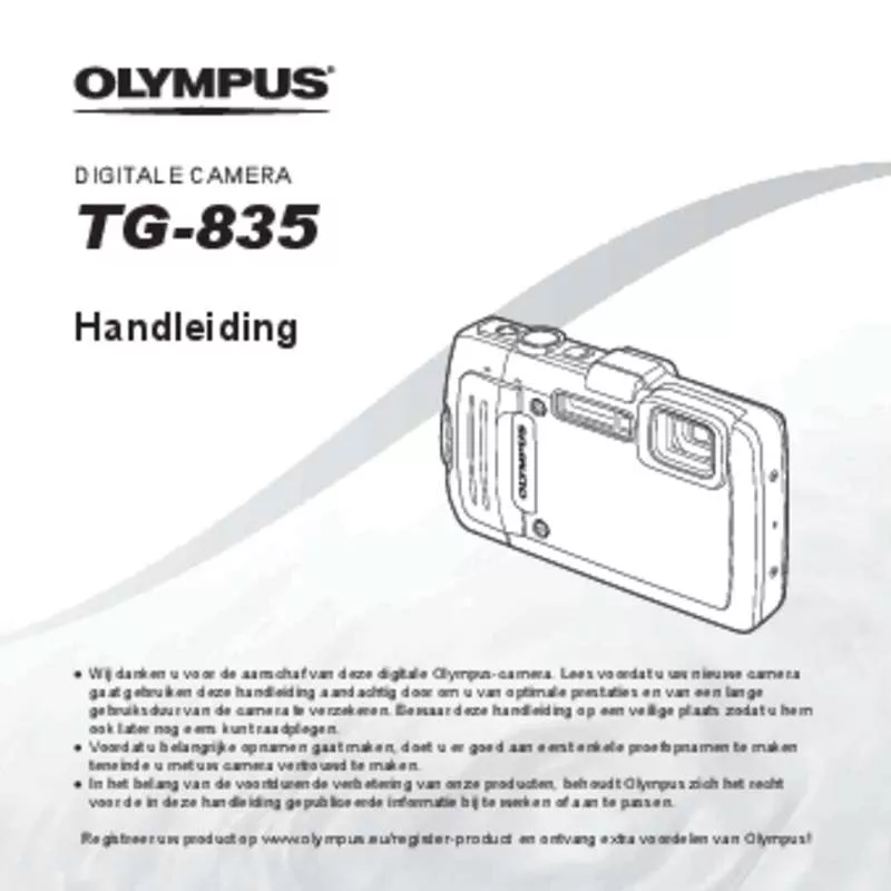 Mode d'emploi OLYMPUS TG-835