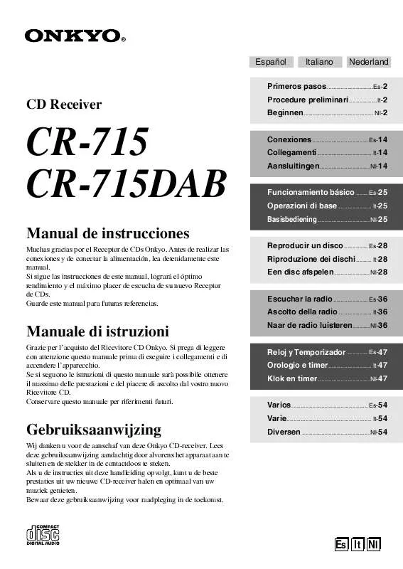 Mode d'emploi ONKYO CR-715