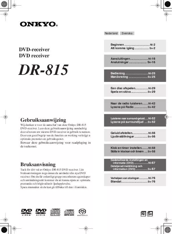 Mode d'emploi ONKYO DR-815