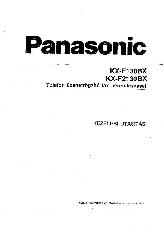 Mode d'emploi PANASONIC KXF2130BX