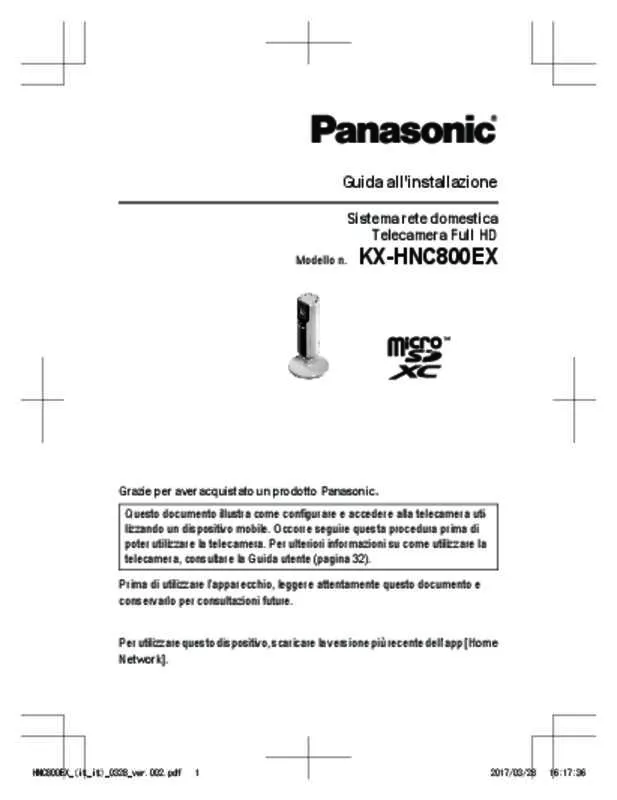 Mode d'emploi PANASONIC KX-HNC800EX