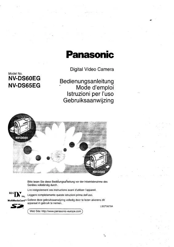 Mode d'emploi PANASONIC NV-DS65