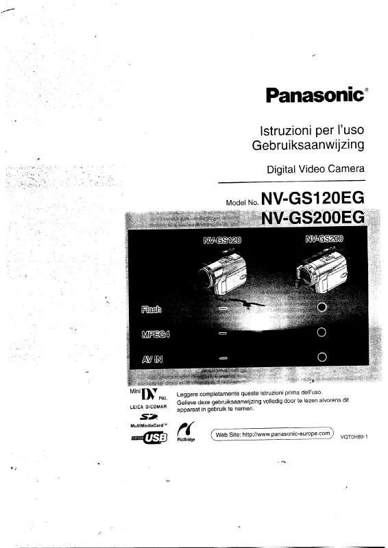 Mode d'emploi PANASONIC NV-GS120