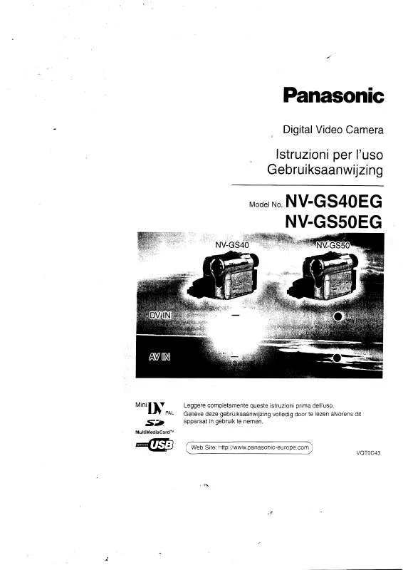 Mode d'emploi PANASONIC NV-GS50