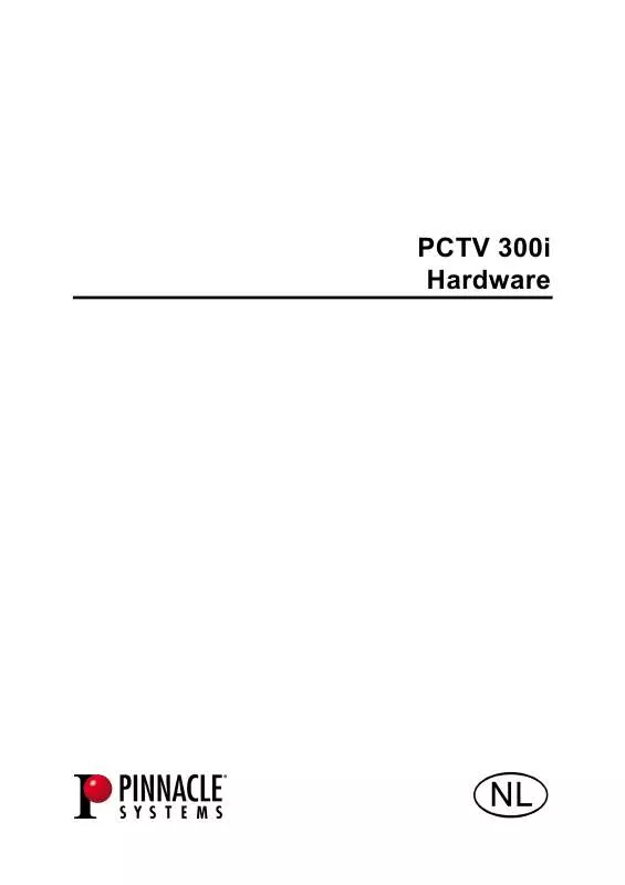 Mode d'emploi PINNACLE PCTV 300I