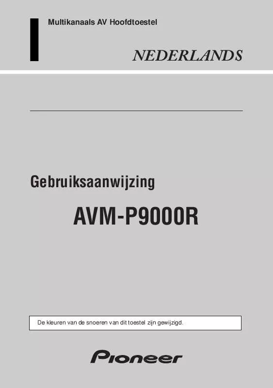 Mode d'emploi PIONEER AVM-P9000R